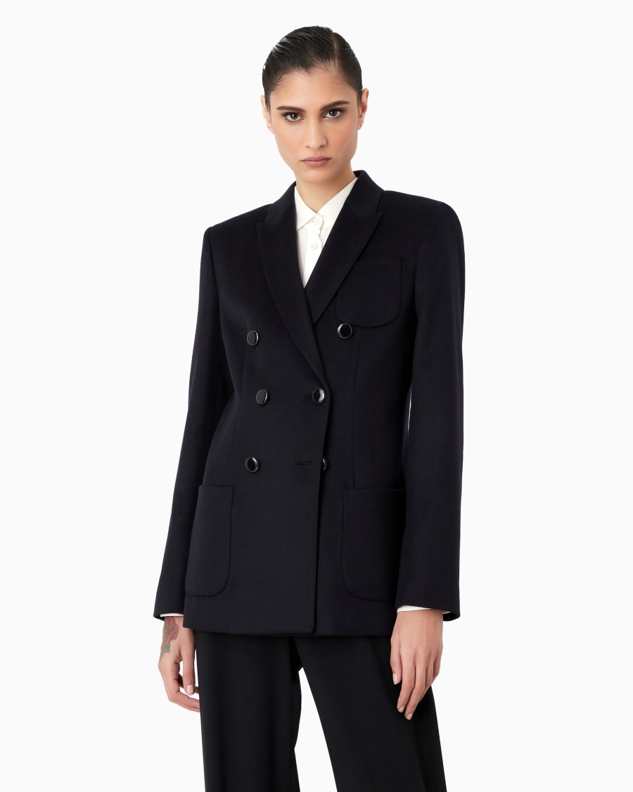 The world of armani GIACCA DOPPIOPETTO IN LANA VERGINE E CASHMERE In Linea