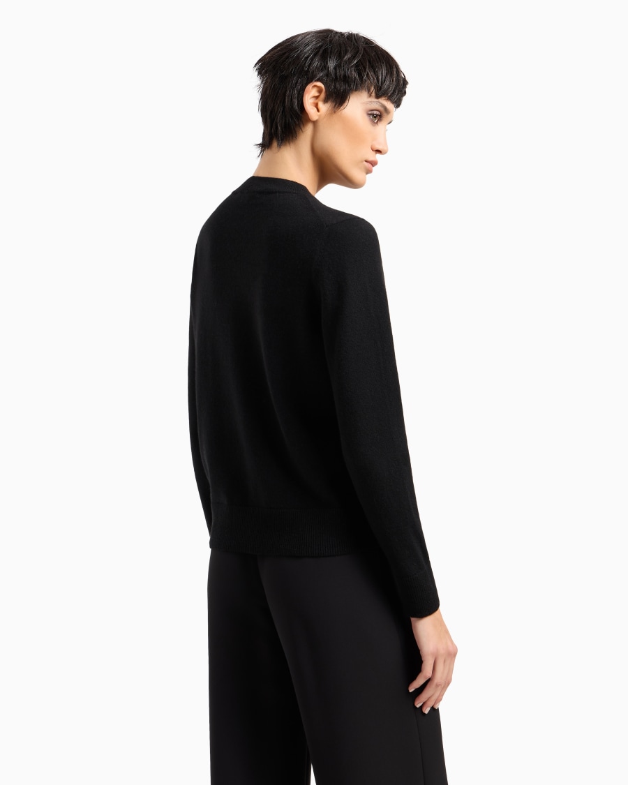 The world of armani MAGLIONE IN CASHMERE CON PROFILI A COSTE Vendita