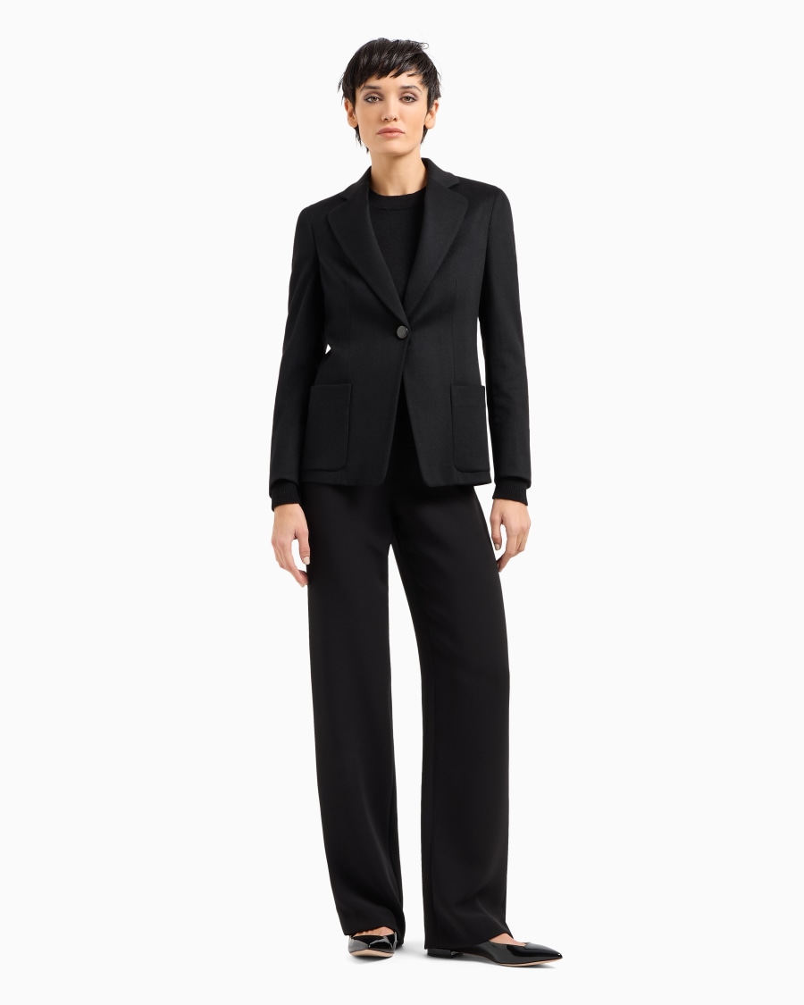 The world of armani MAGLIONE IN CASHMERE CON PROFILI A COSTE Vendita