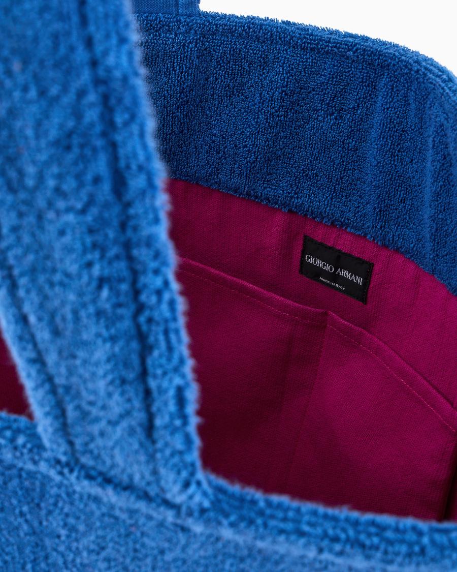 The world of armani BORSA DA MARE IN SPUGNA DI COTONE Vendita Economica