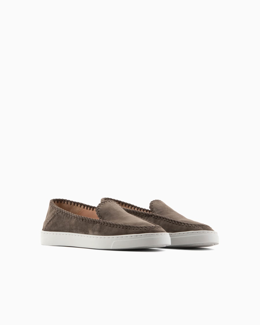 The world of armani GALLERIA 3 SLIP-ON IN PELLE SCAMOSCIATA Promozione Limitata