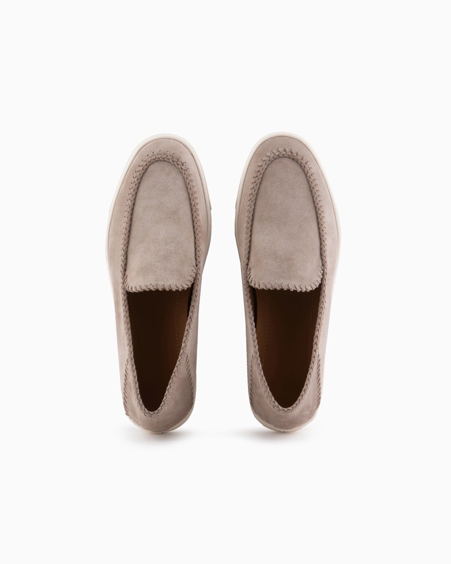 The world of armani GALLERIA 3 SLIP-ON IN PELLE SCAMOSCIATA Sottocosto