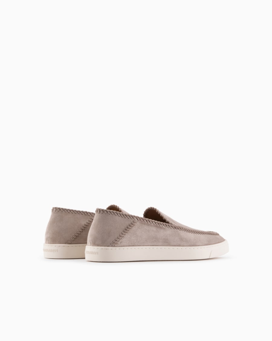 The world of armani GALLERIA 3 SLIP-ON IN PELLE SCAMOSCIATA Sottocosto