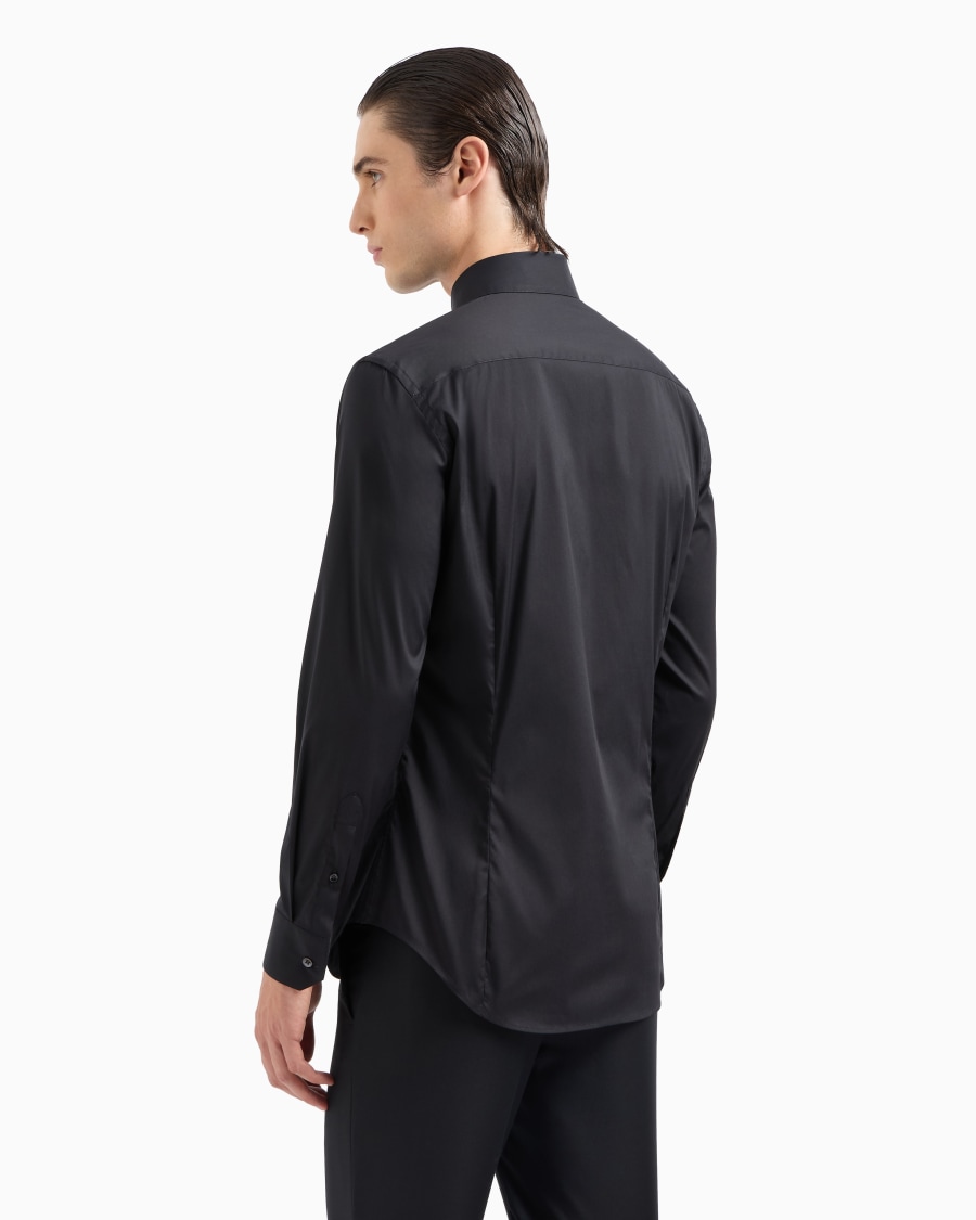 The world of armani CAMICIA IN TESSUTO STRETCH CON COLLO CLASSICO CON STECCHE Convenienza
