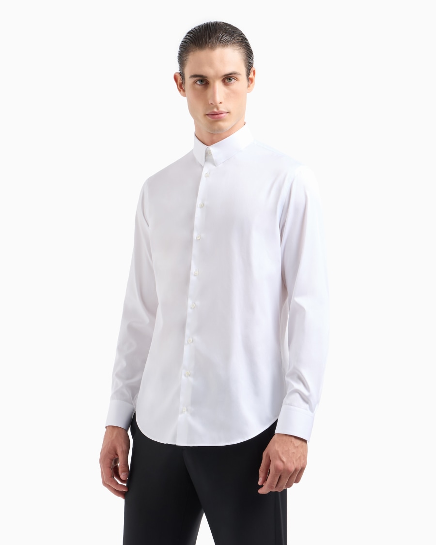 The world of armani CAMICIA IN TWILL DI COTONE Novità