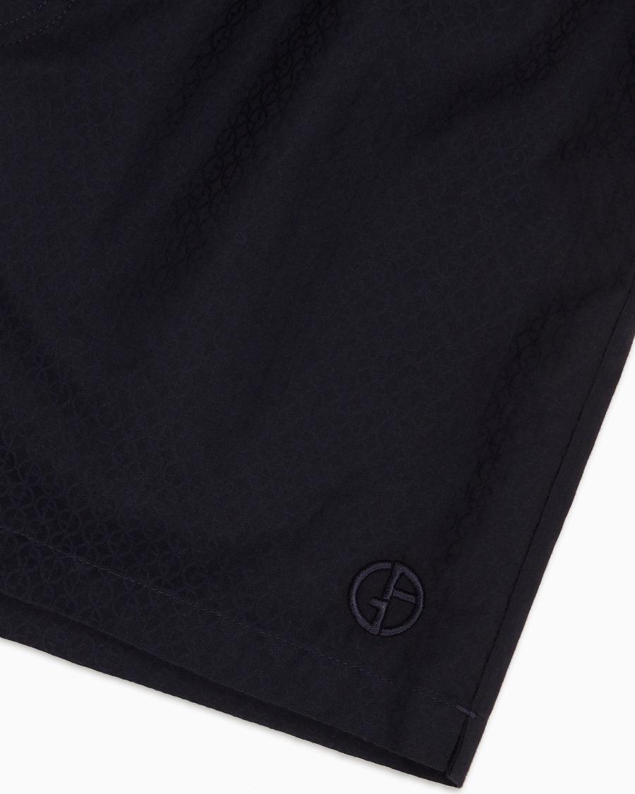 The world of armani BOXER IN COTONE CON LOGO RICAMATO Sconto