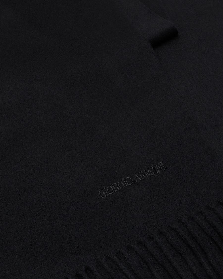 The world of armani SCIARPA IN CASHMERE CON LOGO RICAMATO Offerta