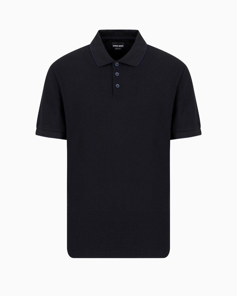The world of armani POLO IN PIQUET DI COTONE FILO DI SCOZIA Online