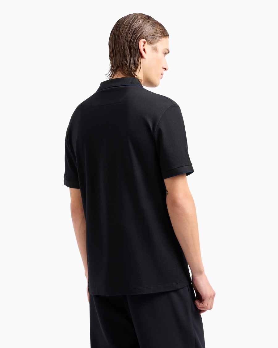 The world of armani POLO IN PIQUET DI COTONE FILO DI SCOZIA Online