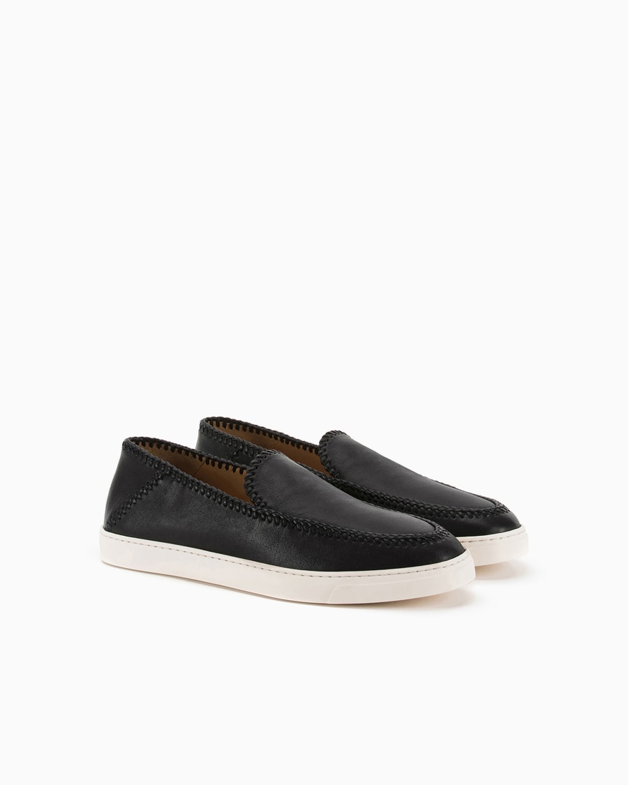 The world of armani GALLERIA 3 SLIP-ON IN NAPPA Offerte