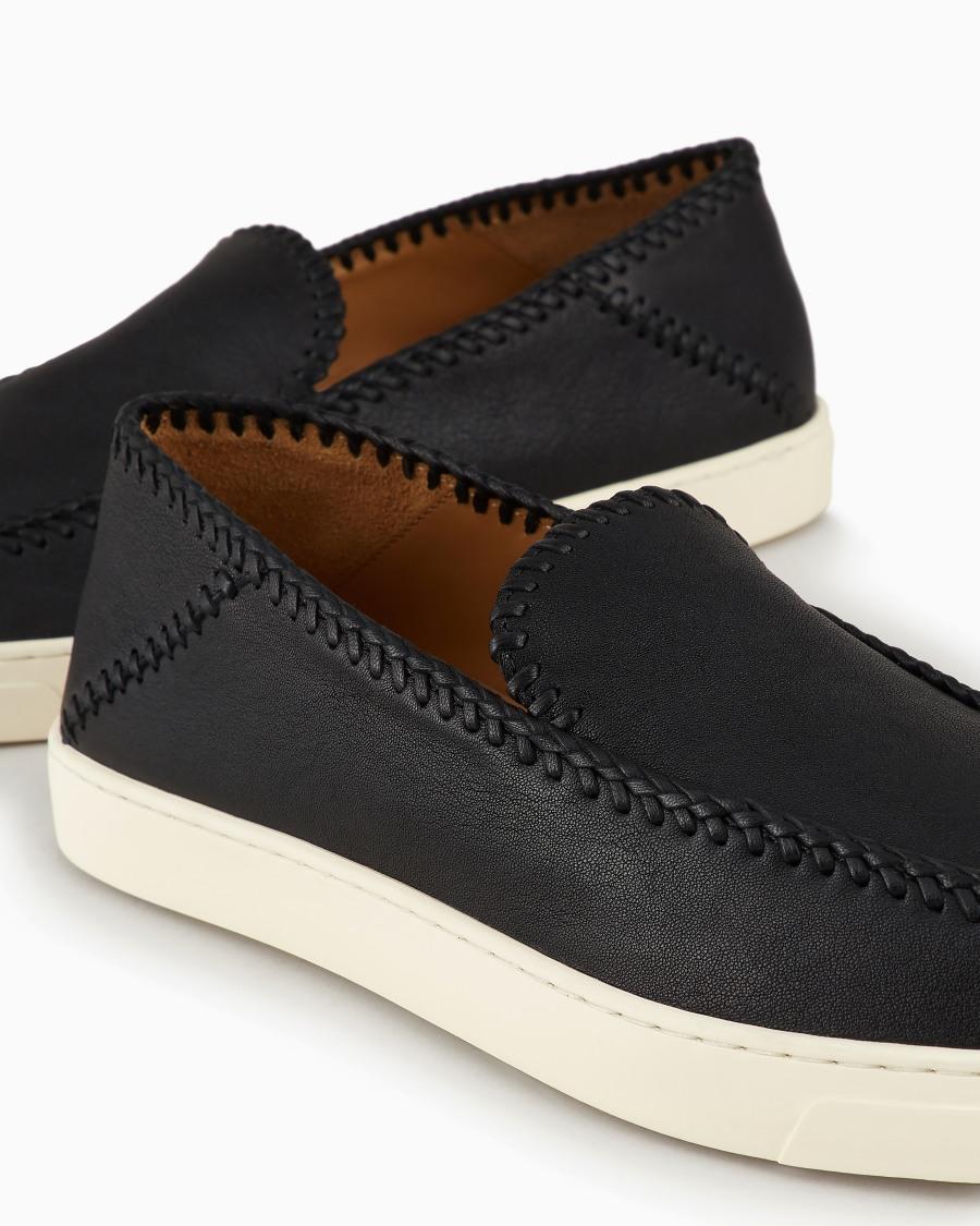 The world of armani GALLERIA 3 SLIP-ON IN NAPPA Offerte