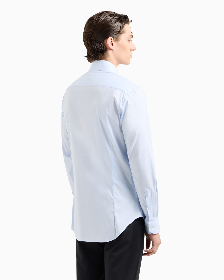 The world of armani CAMICIA IN TESSUTO STRETCH CON COLLO CLASSICO CON STECCHE Moda