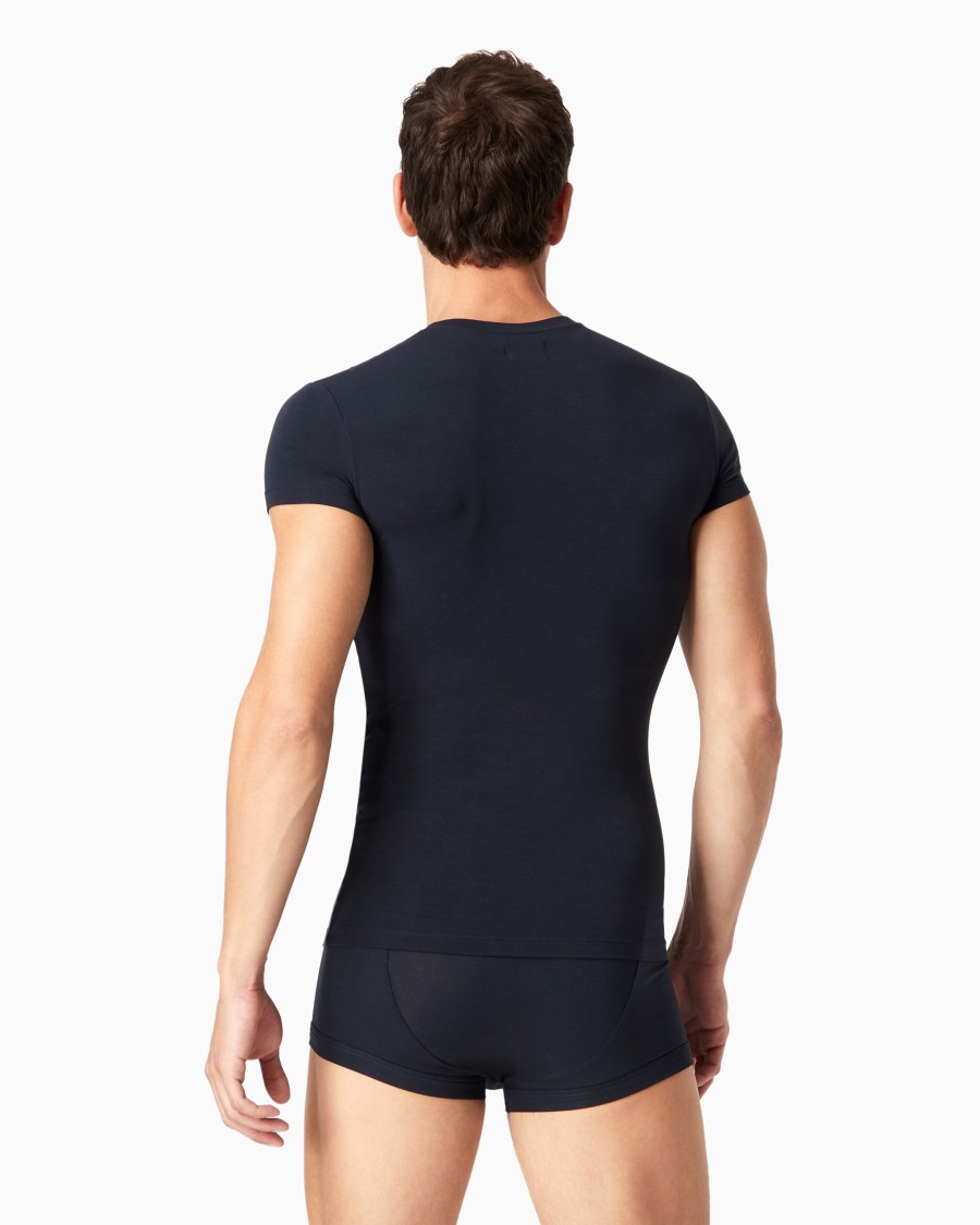 The world of armani MAGLIA LOUNGEWEAR A MANICA CORTA IN MODAL STRETCH Qualità