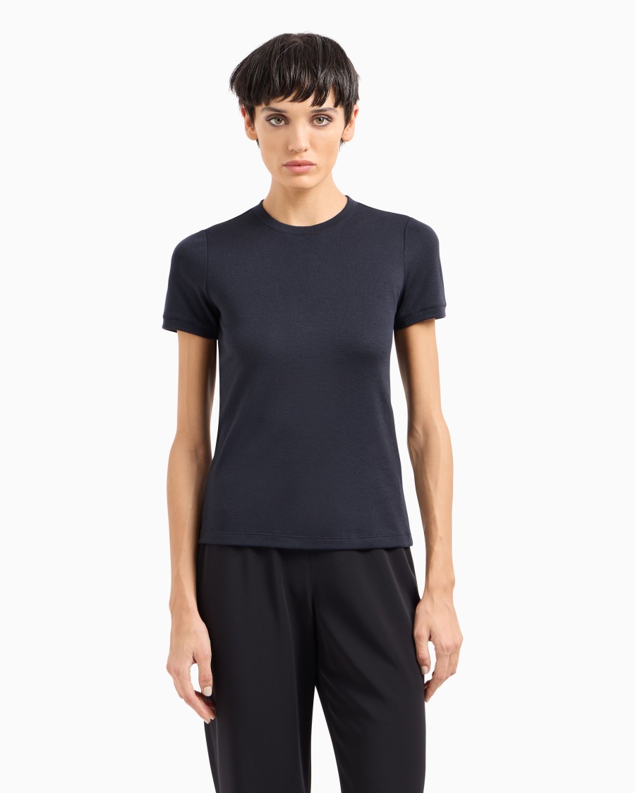 The world of armani T-SHIRT IN PURO CASHMERE Promozione Limitata