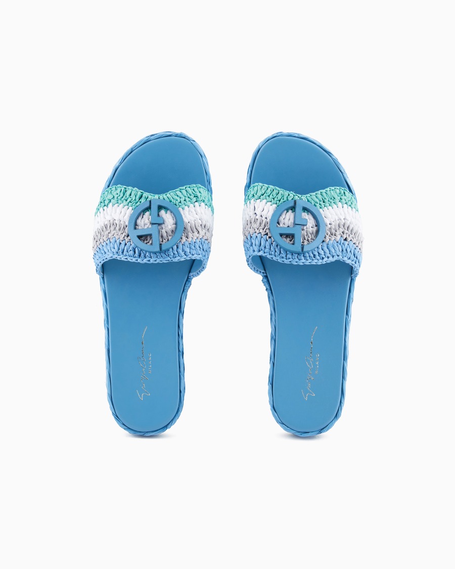 The world of armani SANDALI FLAT CON MOTIVO INTRECCIO Presa