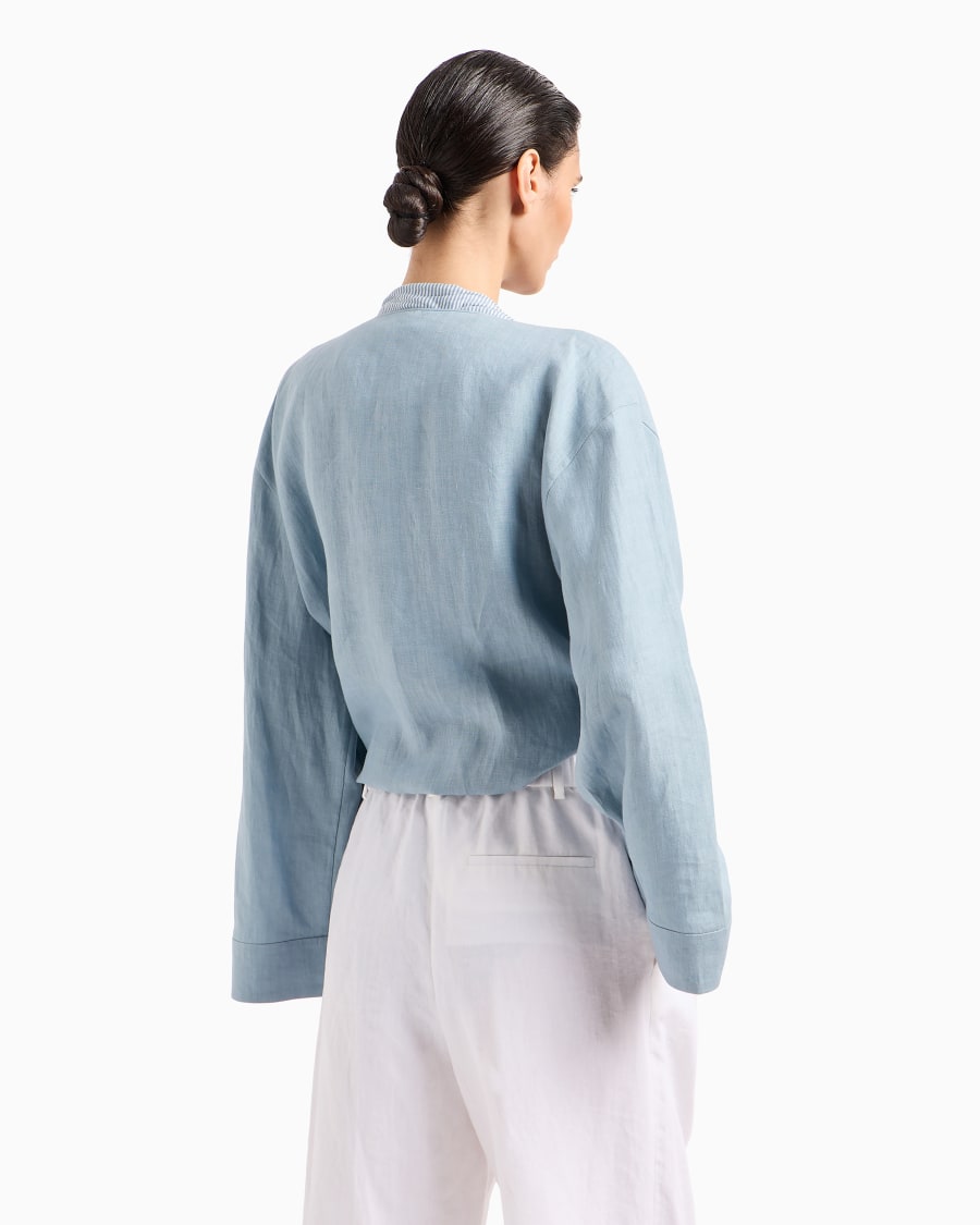 The world of armani CAMICIA DA ANNODARE IN CANAPA ASV Online