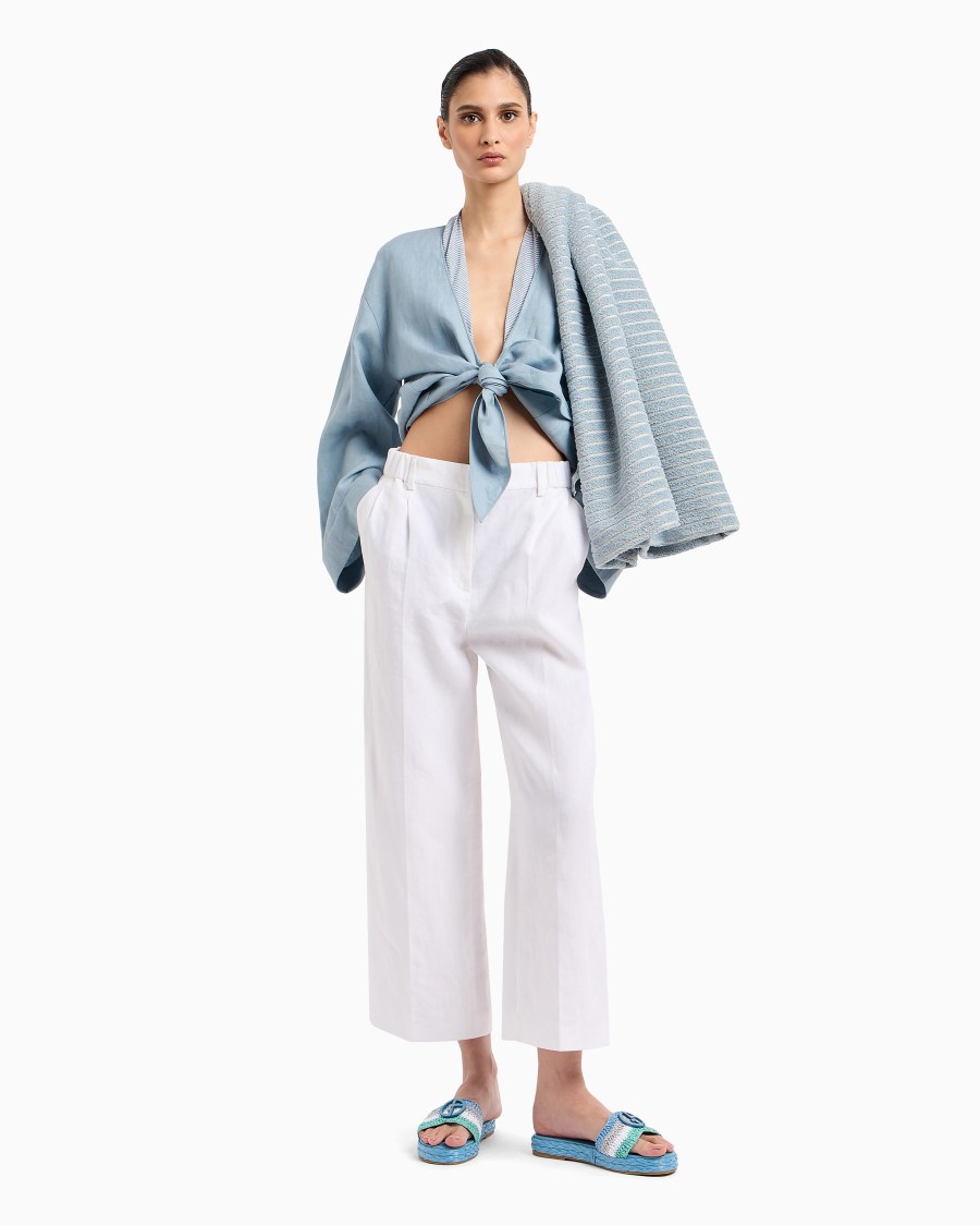 The world of armani CAMICIA DA ANNODARE IN CANAPA ASV Online