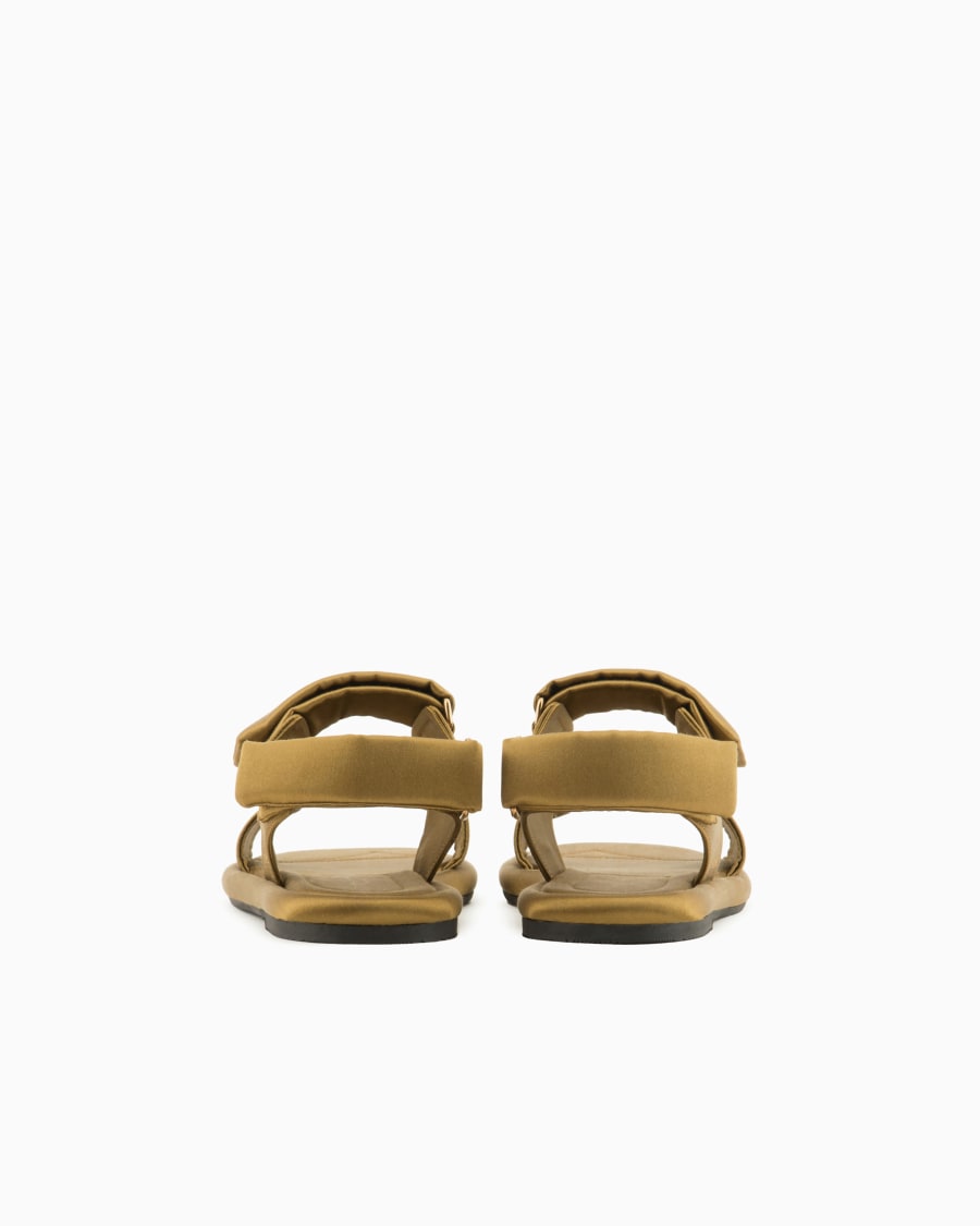 The world of armani SANDALI FLAT IN RASO IMBOTTITI In Saldo