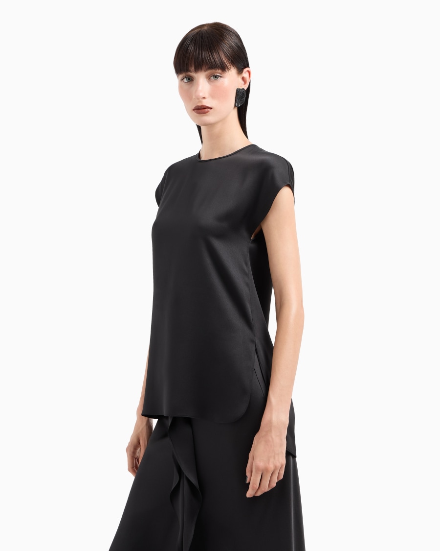 The world of armani BLUSA LUNGA IN DOPPIO RASO DI SETA Italia
