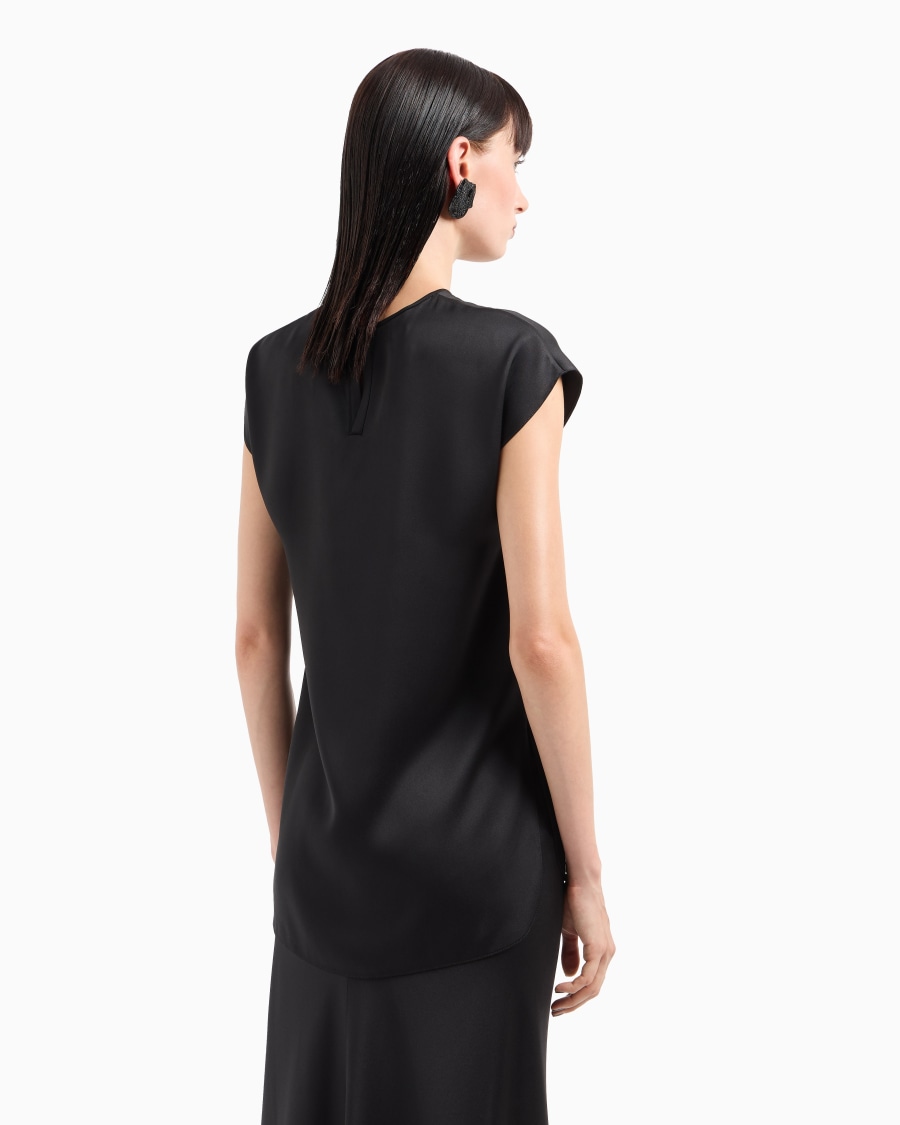 The world of armani BLUSA LUNGA IN DOPPIO RASO DI SETA Italia