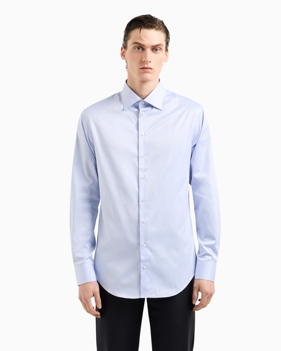 The world of armani CAMICIA CLASSICA REGULAR FIT IN COTONE In Linea