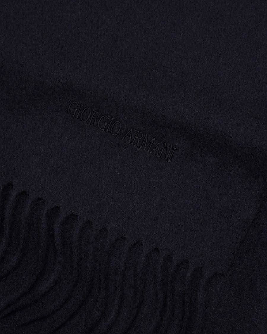 The world of armani SCIARPA IN CASHMERE CON LOGO RICAMATO Promozione