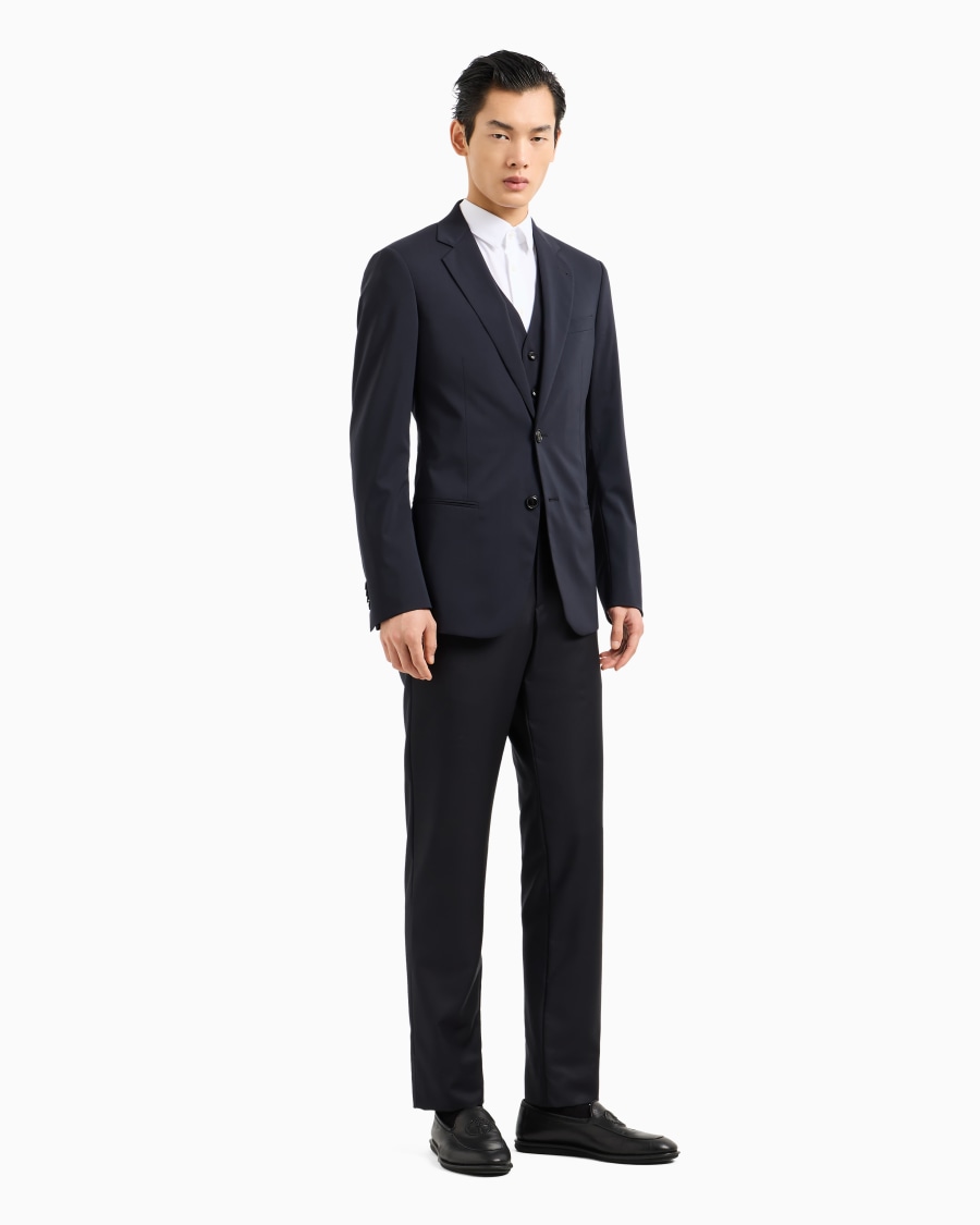 The world of armani GILET MONOPETTO IN LANA VERGINE Acquista Ora