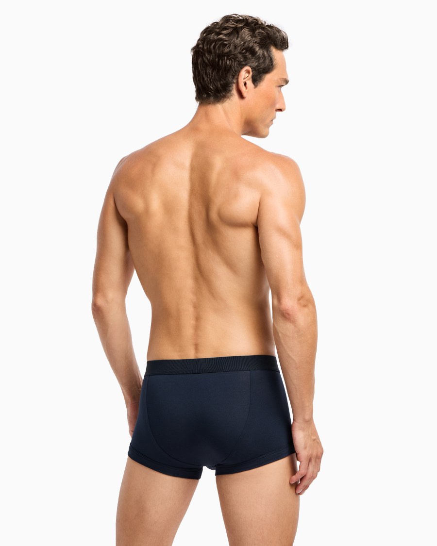 The world of armani BOXER IN JERSEY STRETCH CON BANDA LOGATA Prezzo Ridotto