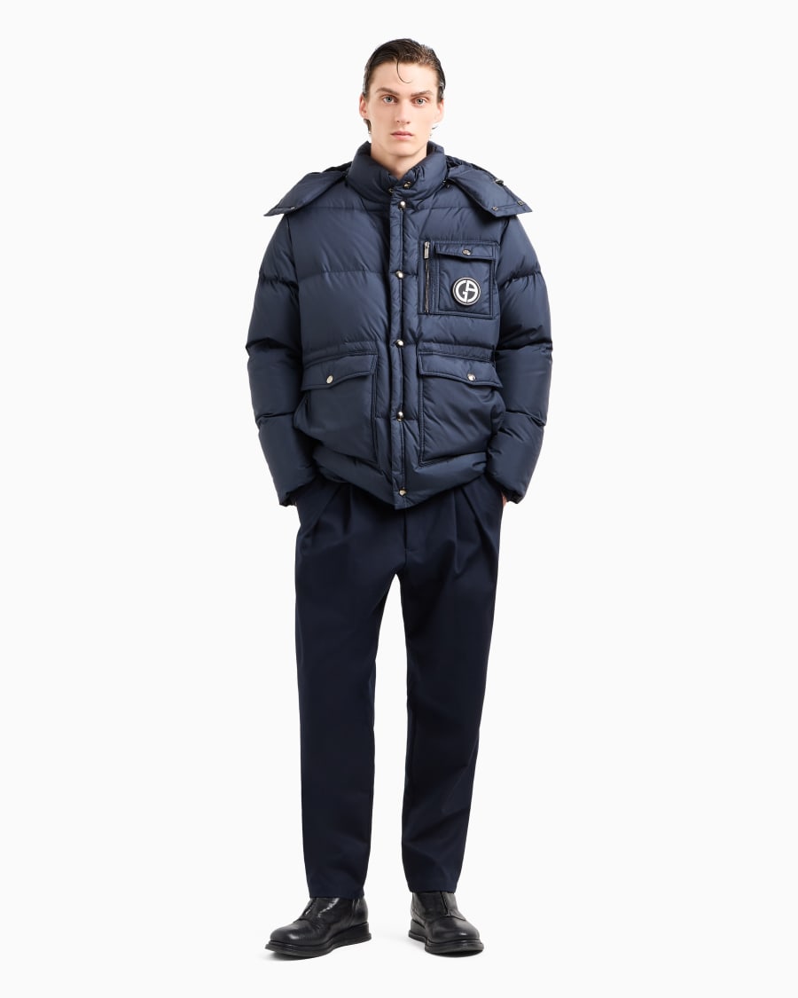 The world of armani BOMBER CON CAPPUCCIO IMBOTTITO IN PIUMA D'OCA ASV Sottocosto