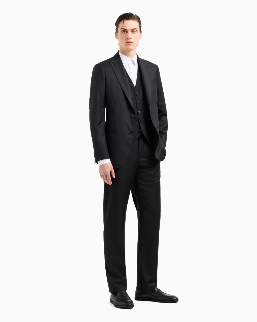 The world of armani GILET MONOPETTO IN LANA VERGINE Convenienza