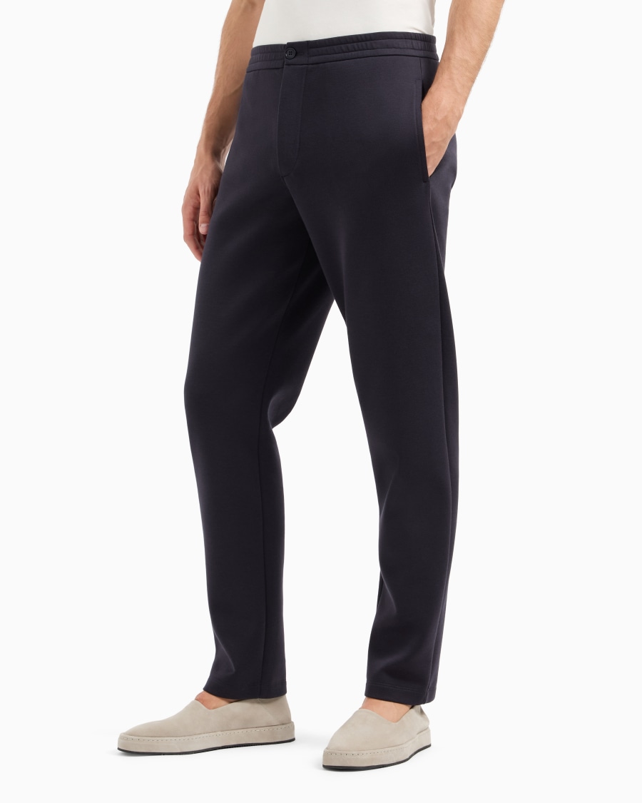 The world of armani PANTALONI IN DOPPIO JERSEY DI COTONE Sconto