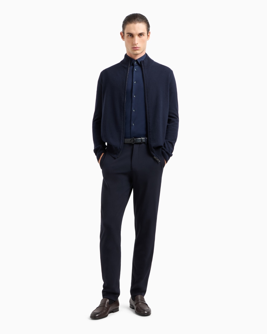 The world of armani CAMICIA A MANICHE CORTE IN JERSEY DI COTONE Offerta
