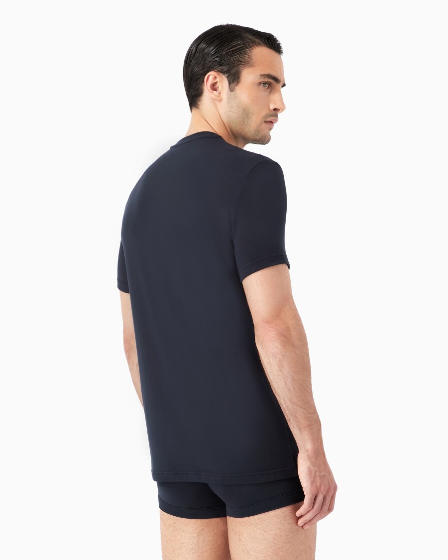 The world of armani T-SHIRT LOUNGEWEAR A MANICA CORTA IN JERSEY STRETCH Online