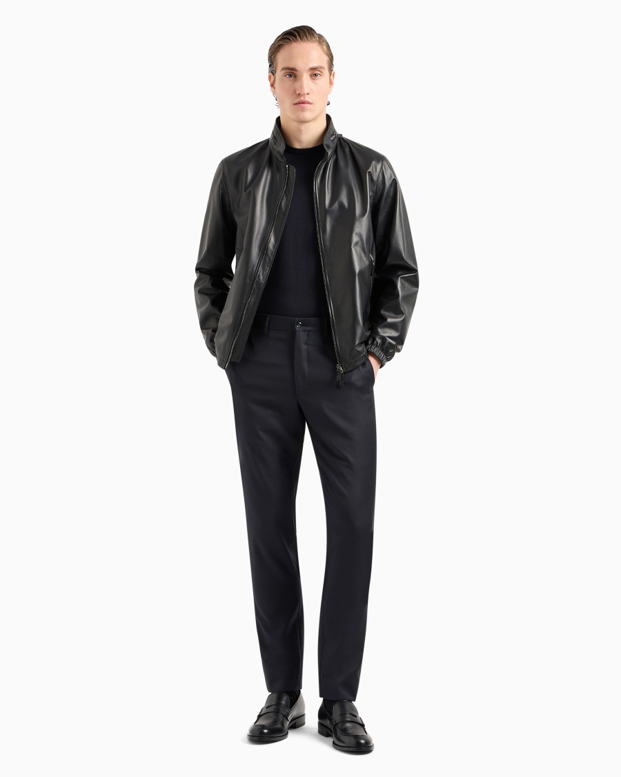 The world of armani MAGLIA GIROCOLLO IN SETA E COTONE Outlet