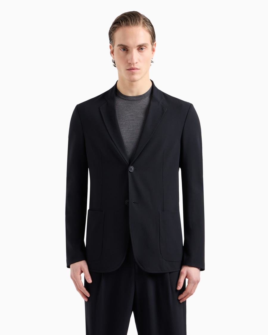 The world of armani GIACCA MONOPETTO IN LANA VERGINE Saldi