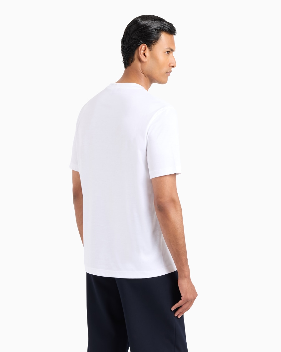 The world of armani T-SHIRT GIROCOLLO IN INTERLOCK DI COTONE Saldi Di Fabbrica