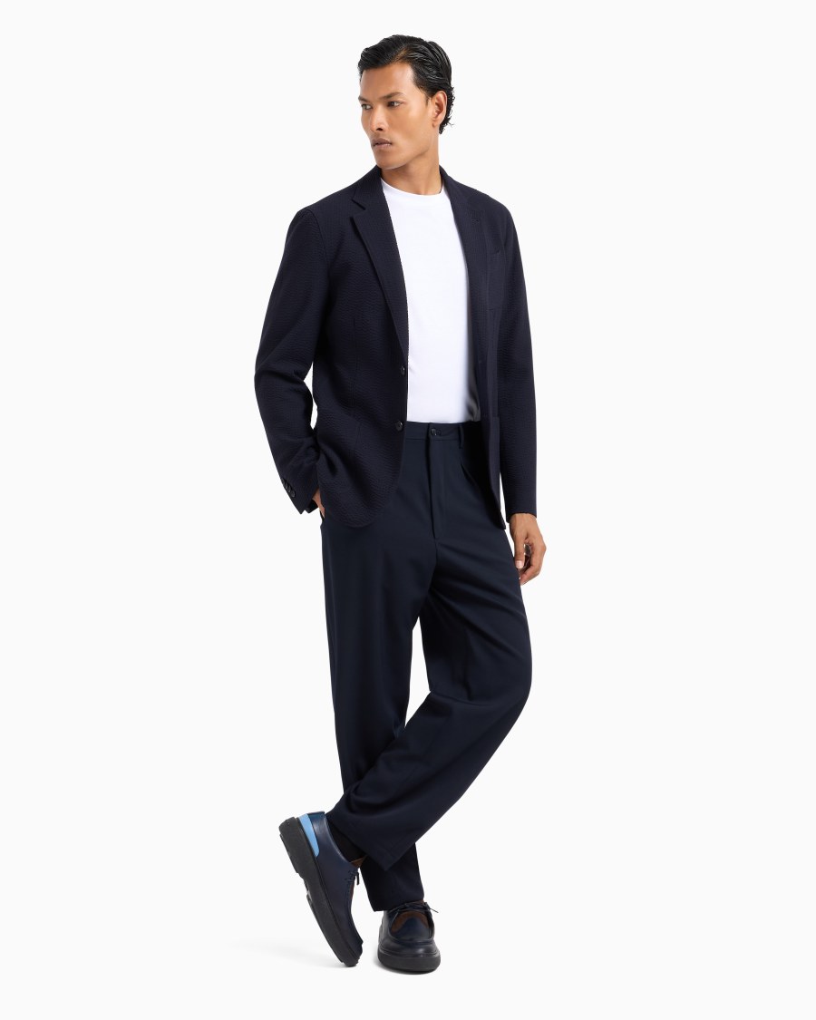 The world of armani T-SHIRT GIROCOLLO IN INTERLOCK DI COTONE Saldi Di Fabbrica