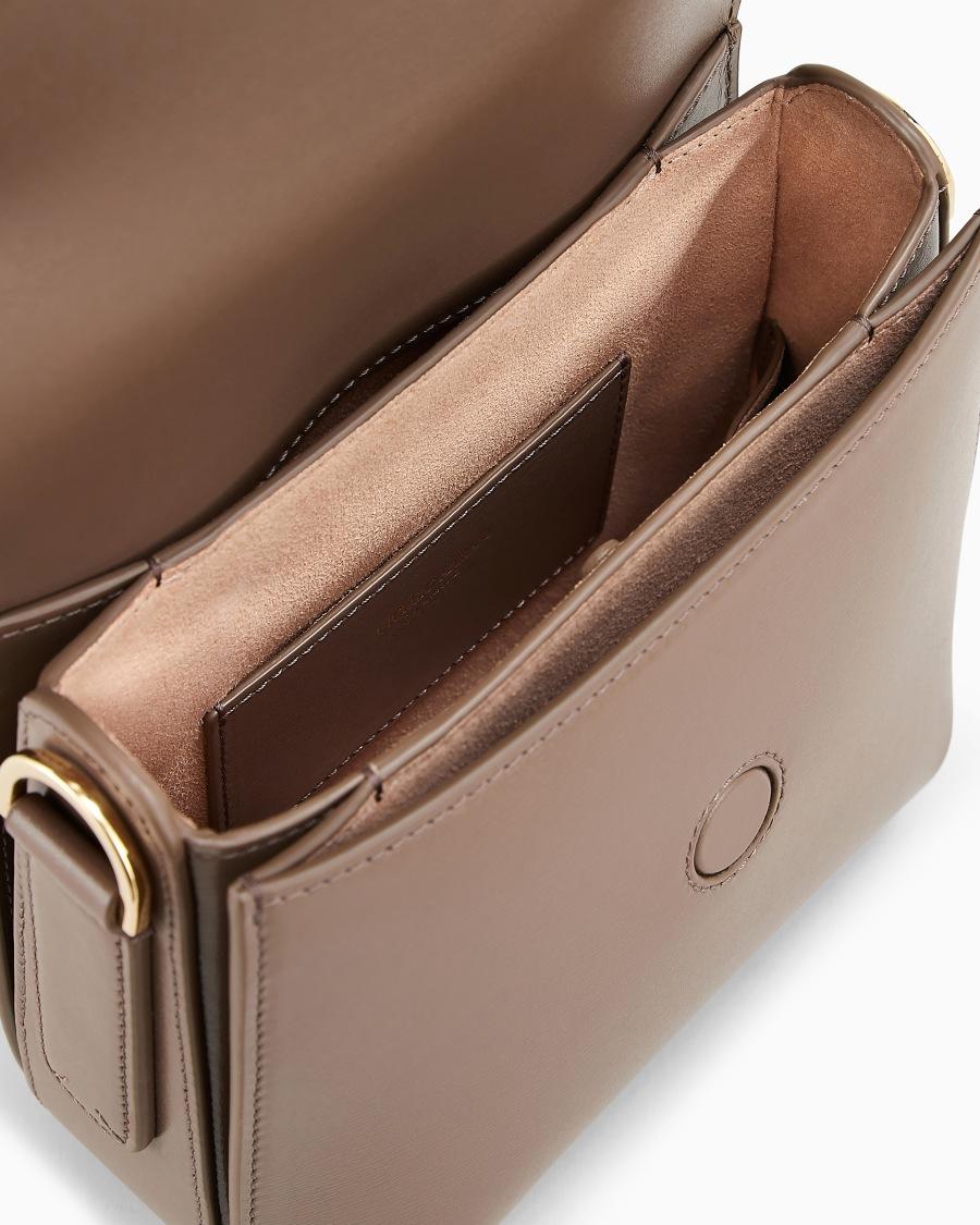 The world of armani BORSA LA PRIMA IN PELLE PALMELLATA CON TRACOLLA A NASTRO Presa