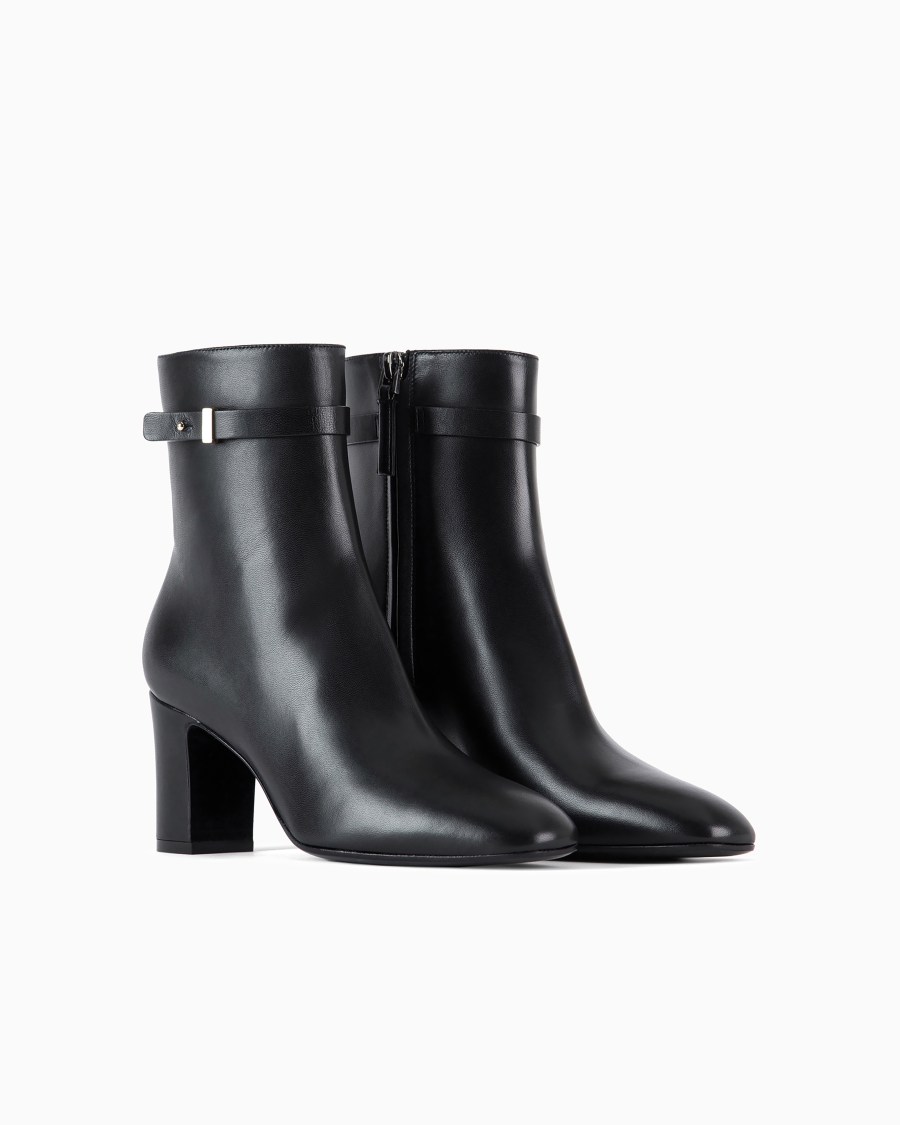 The world of armani STIVALETTI CON TACCO IN NAPPA Economico