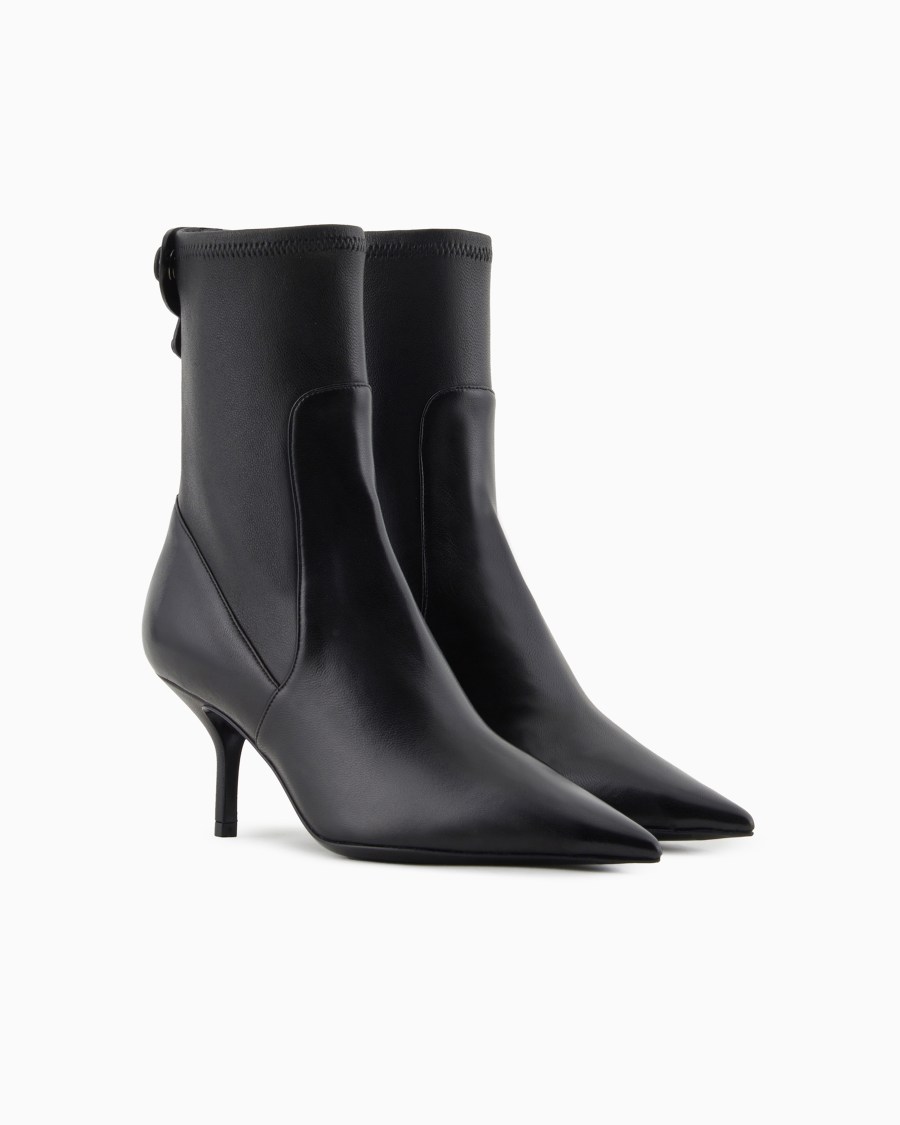 The world of armani STIVALETTI CON TACCO IN NAPPA Offerte