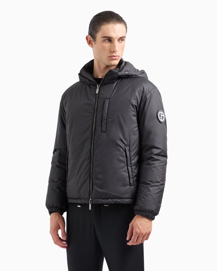The world of armani BLOUSON CON CAPPUCCIO IMBOTTITO IN PIUMA D'OCA ASV Vendita Calda