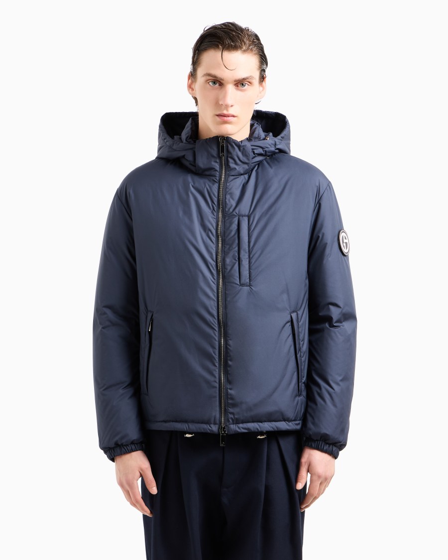 The world of armani BLOUSON CON CAPPUCCIO IMBOTTITO IN PIUMA D'OCA ASV Vendita Economica
