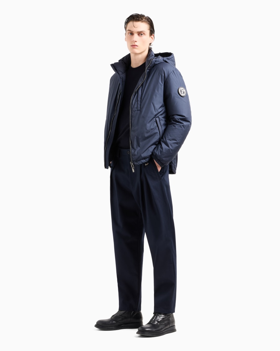 The world of armani BLOUSON CON CAPPUCCIO IMBOTTITO IN PIUMA D'OCA ASV Vendita Economica