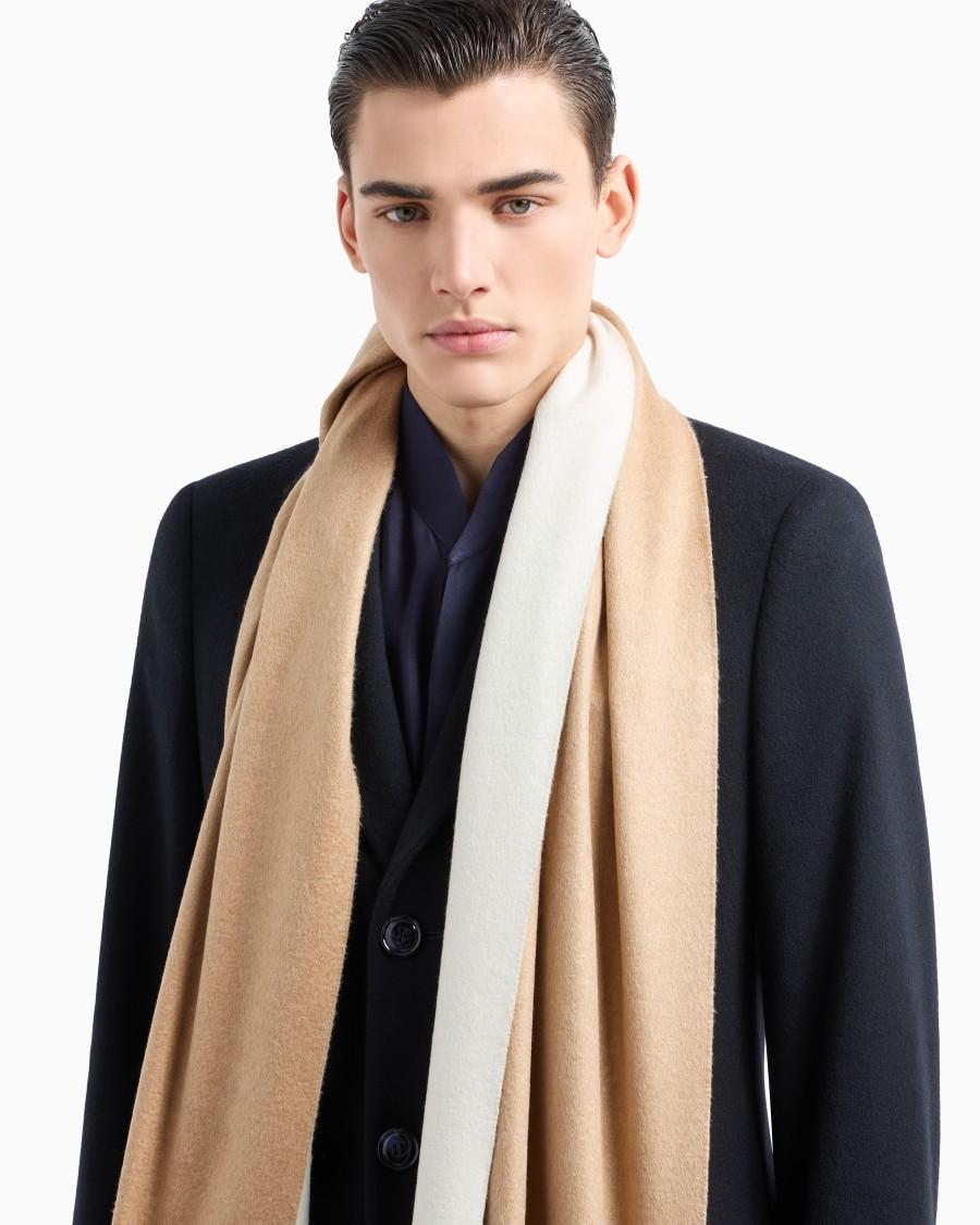 The world of armani SCIARPA BICOLORE IN LANA E SETA Offerte giornaliere