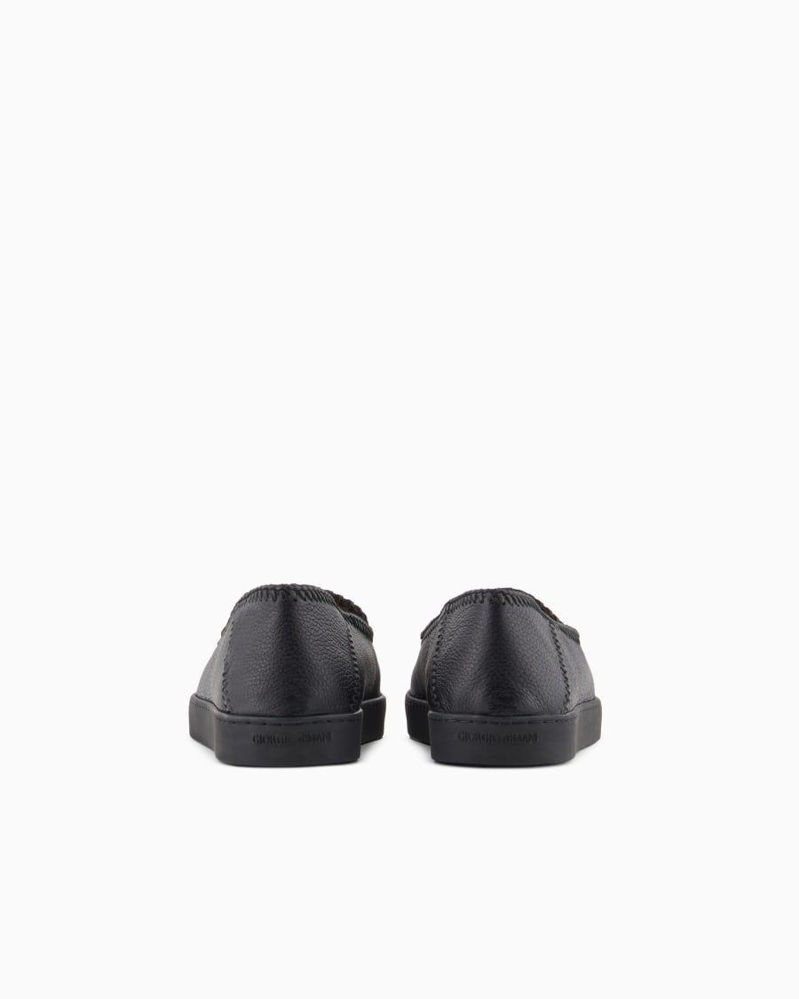 The world of armani GALLERIA 3 SLIP-ON IN CERVO CON INFILATURE Negozio
