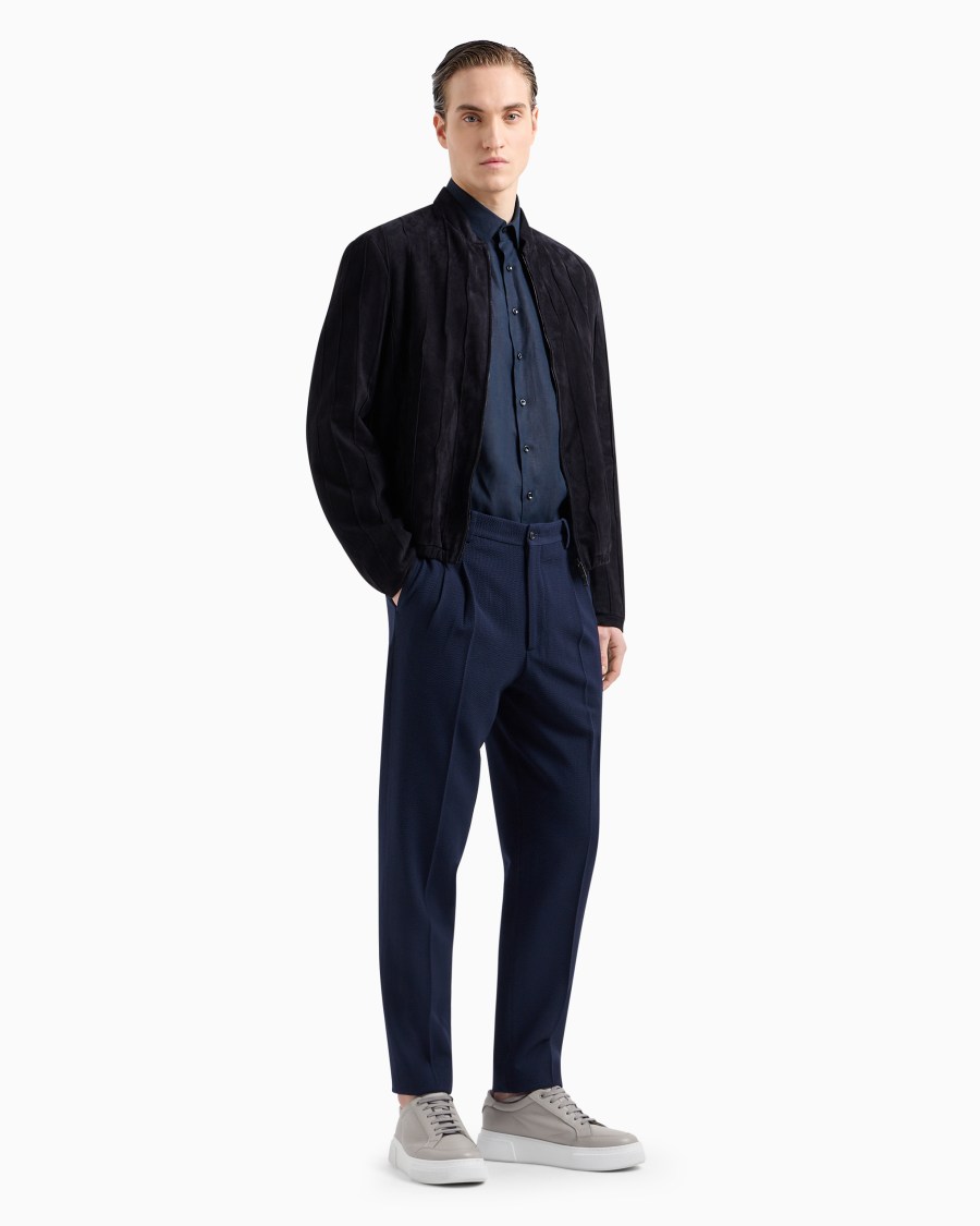 The world of armani CAMICIA REGULAR FIT IN LINO Nuova