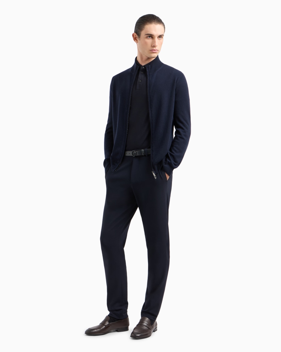 The world of armani POLO IN PIQUET DI PURA LANA VERGINE In Linea