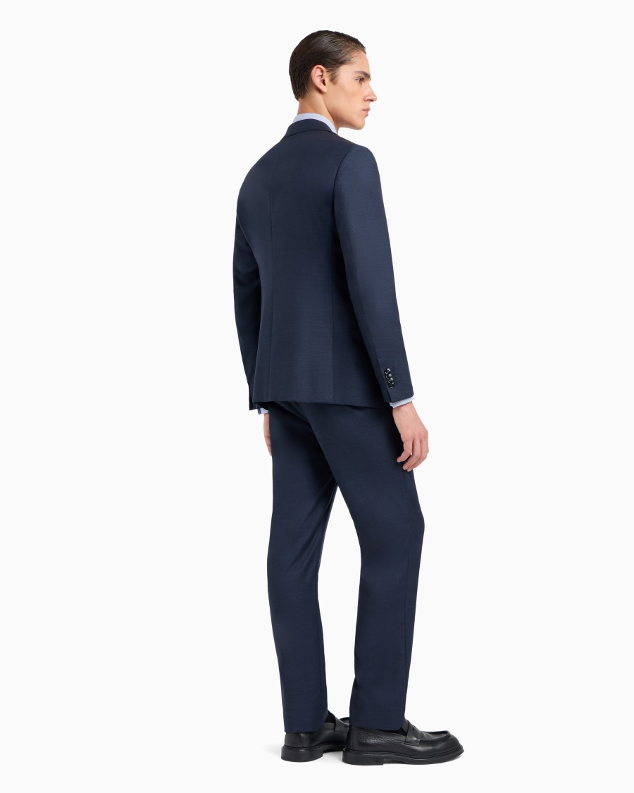 The world of armani ABITO LINEA SOHO MONOPETTO IN LANA VERGINE PUNTO SPILLO Nuovo