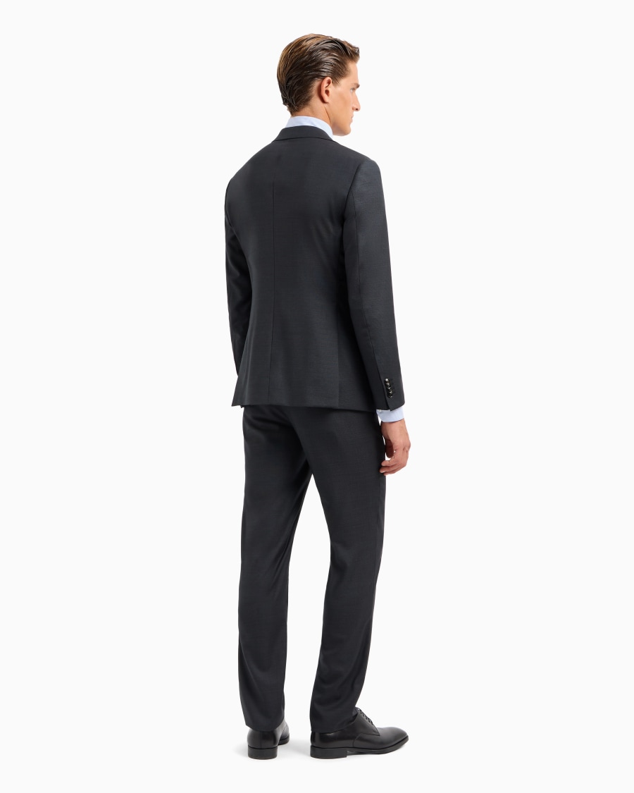 The world of armani ABITO LINEA SOHO MONOPETTO IN LANA VERGINE PUNTO SPILLO Ultimo giorno