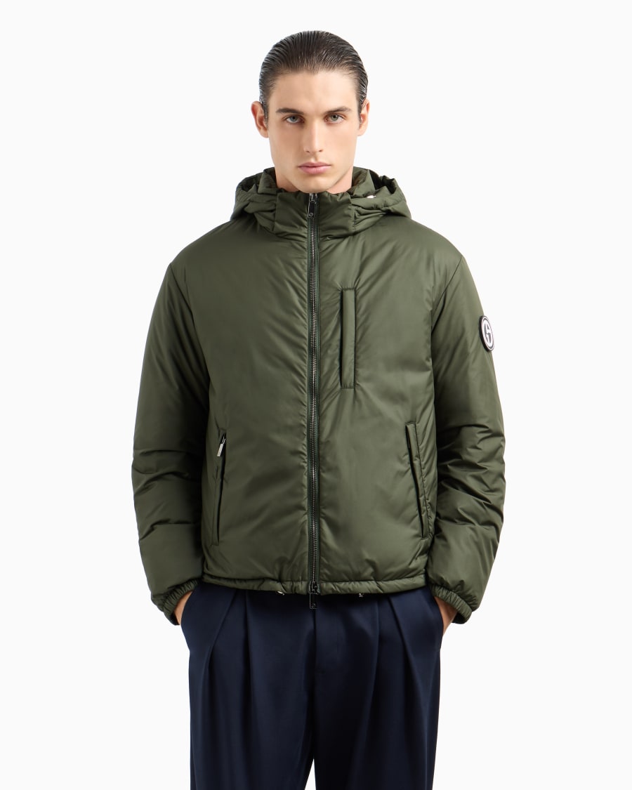 The world of armani BLOUSON CON CAPPUCCIO IMBOTTITO IN PIUMA D'OCA ASV Spedizione Gratuita